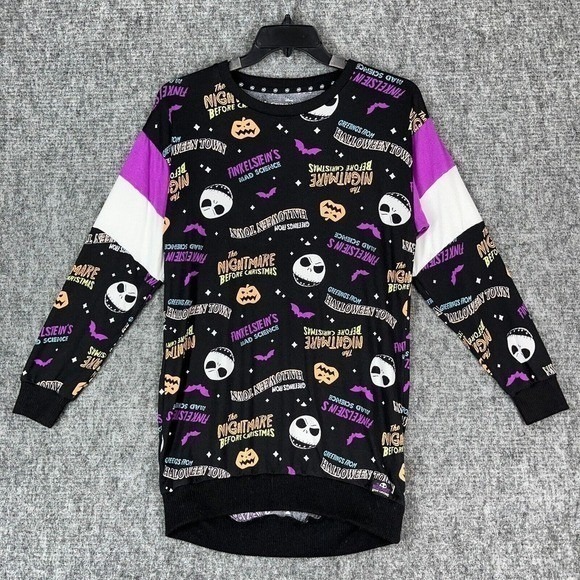 Nightmare Before Christmas Pajama Top Womens S Disney Cozycore Sleepwear - Picture 3 of 11